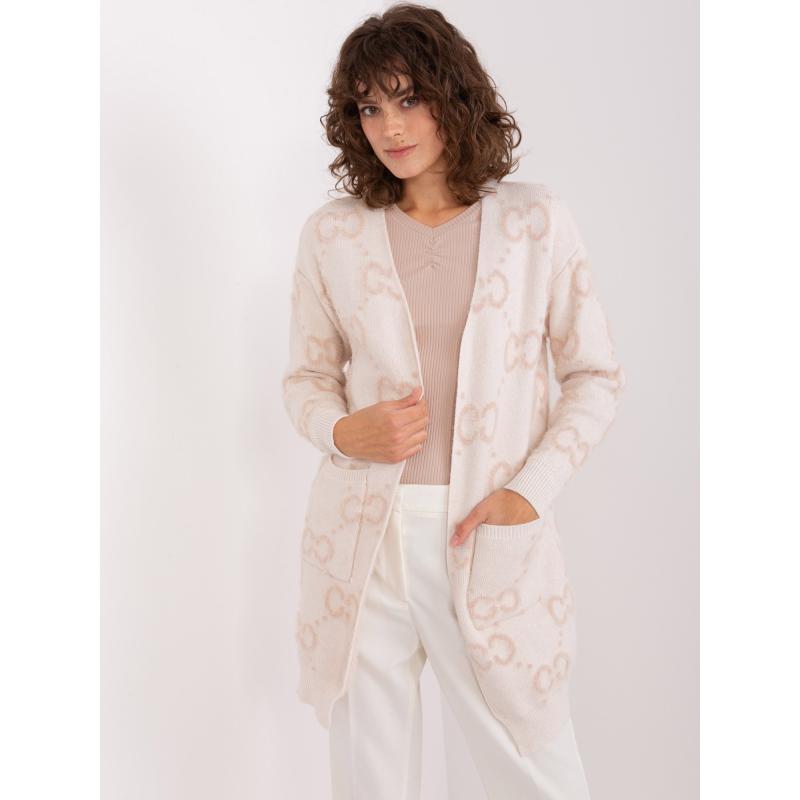 Dámský svetr s kapsami OGARE béžový 