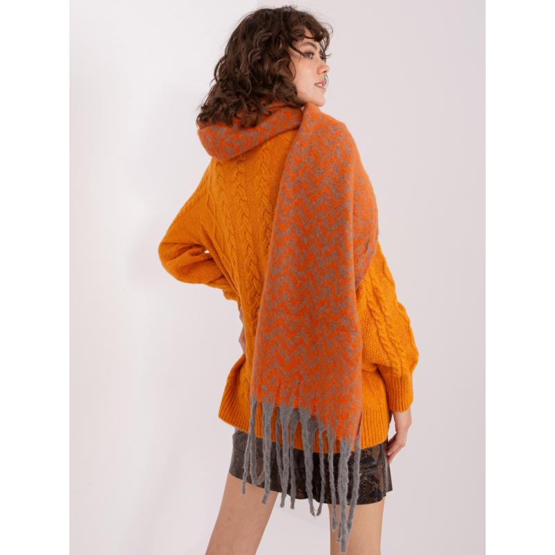 Dámská šála s květinovým vzorem HIMA šedá 