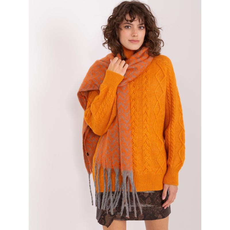 Dámská šála s květinovým vzorem HIMA šedá 