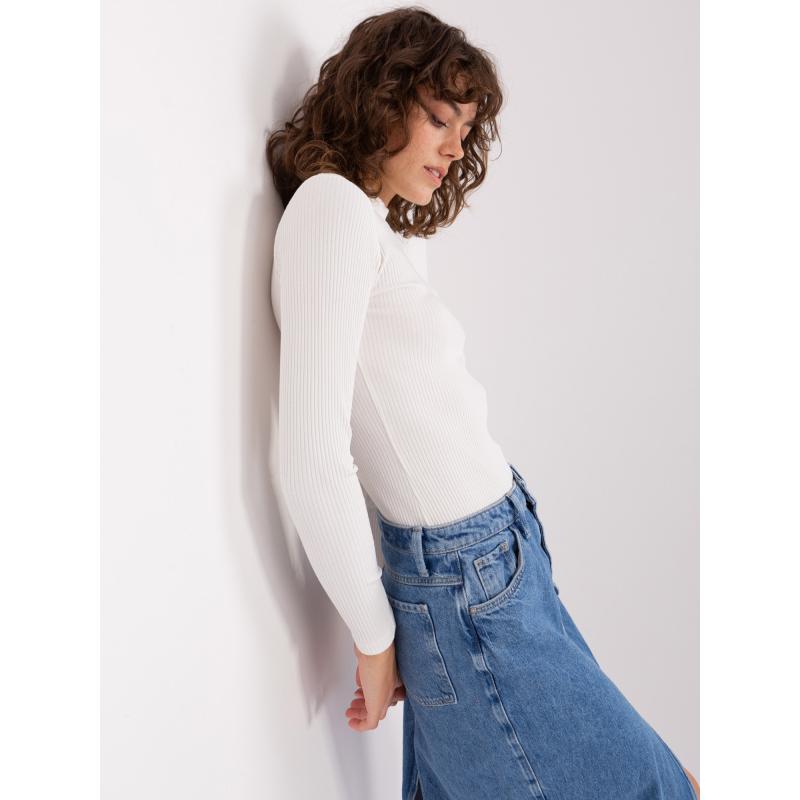 Dámská halenka s polovičním rolákem BASIC FEEL GOOD ecru