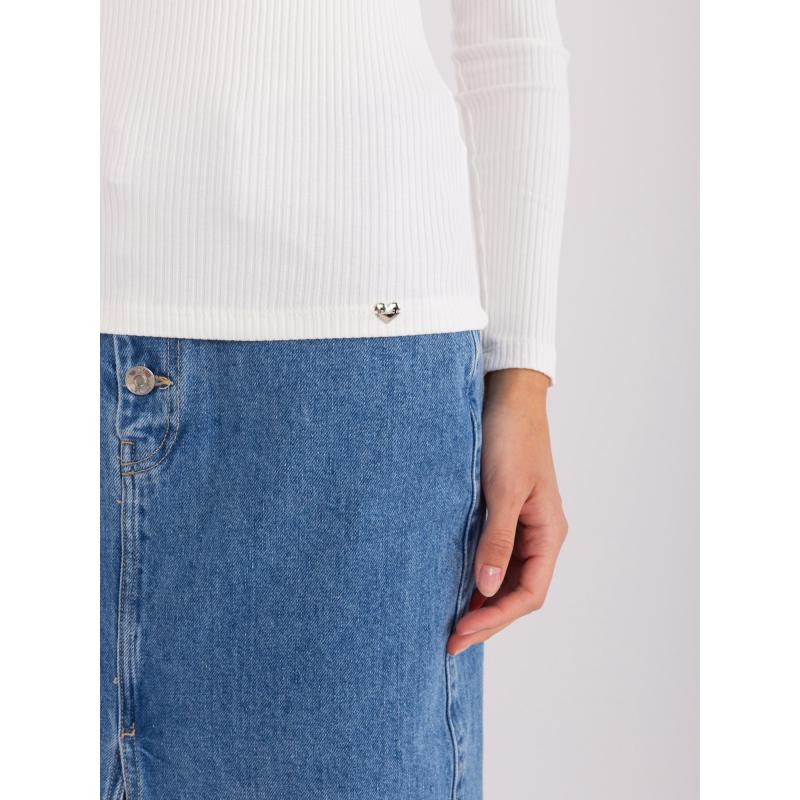 Dámská halenka s polovičním rolákem BASIC FEEL GOOD ecru