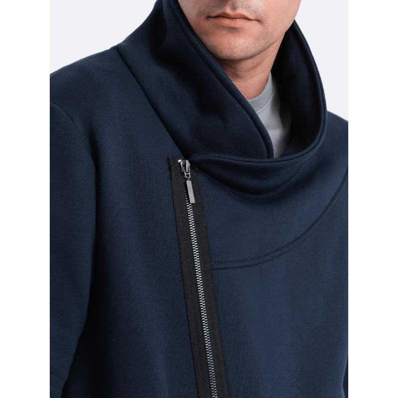 Pánská dlouhá mikina s kapucí PARIS tmavě modrá 