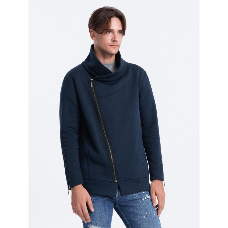 Pánská dlouhá mikina s kapucí PARIS tmavě modrá 