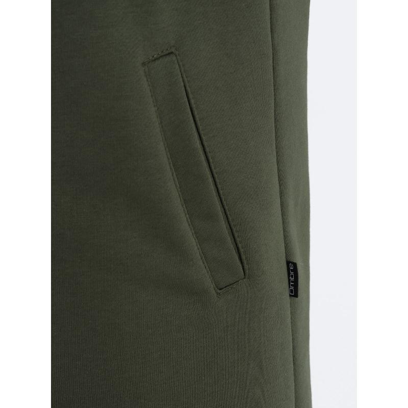 Pánská mikina s kapucí NANTES tmavě olivově zelená 