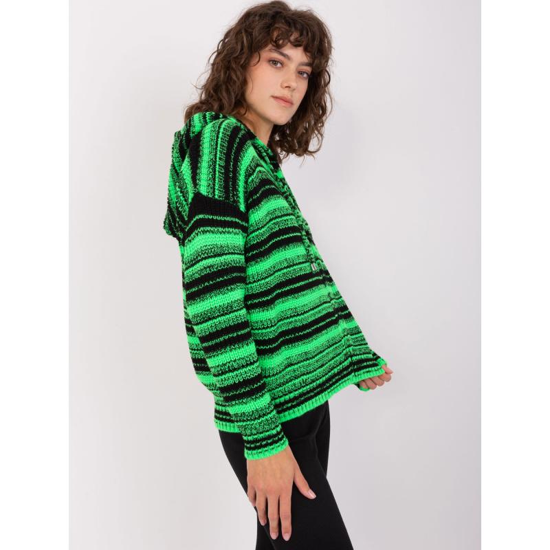 Női pulóver BLOH zöld-fekete