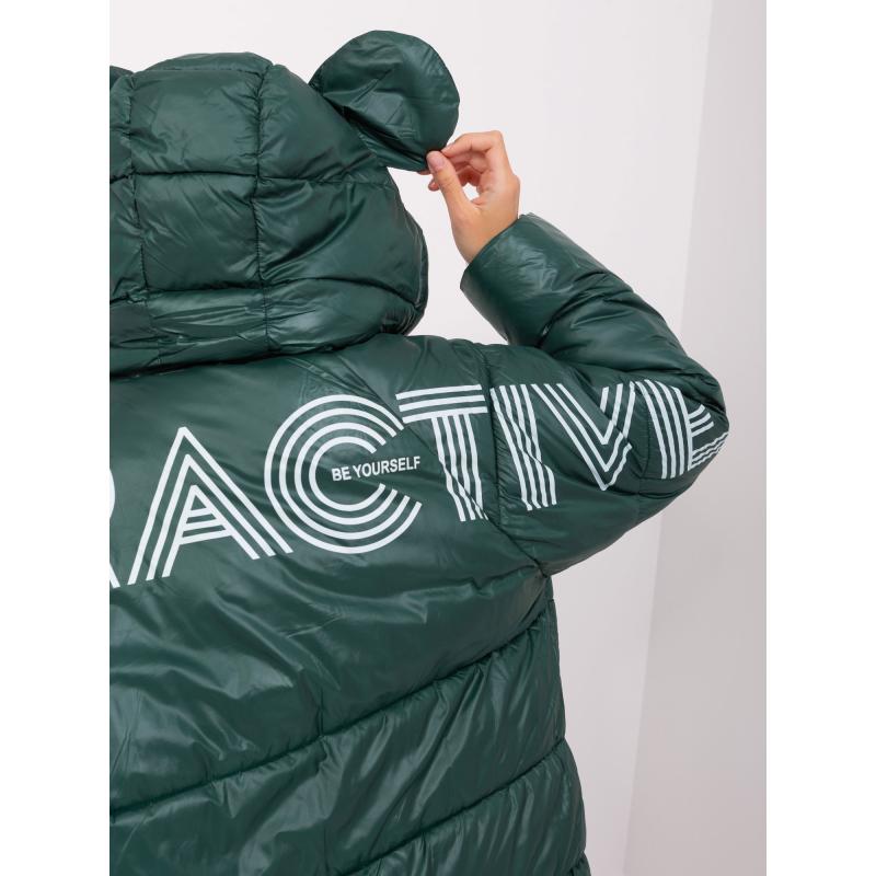 Dámská bunda prošívaná zimní AIM tmavě zelená 