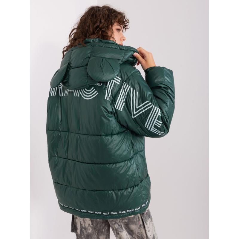 Dámská bunda prošívaná zimní AIM tmavě zelená 