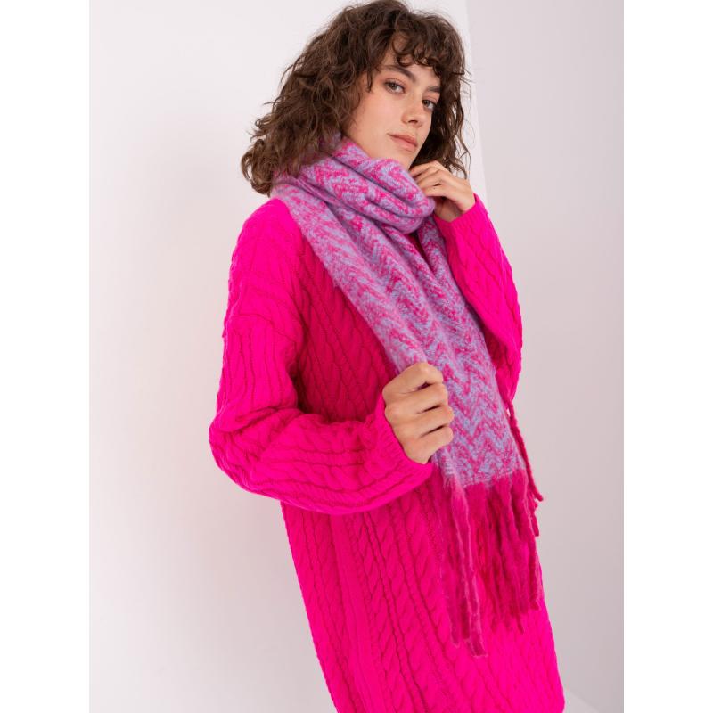 Dámská pletená šála INYO růžovomodrá 