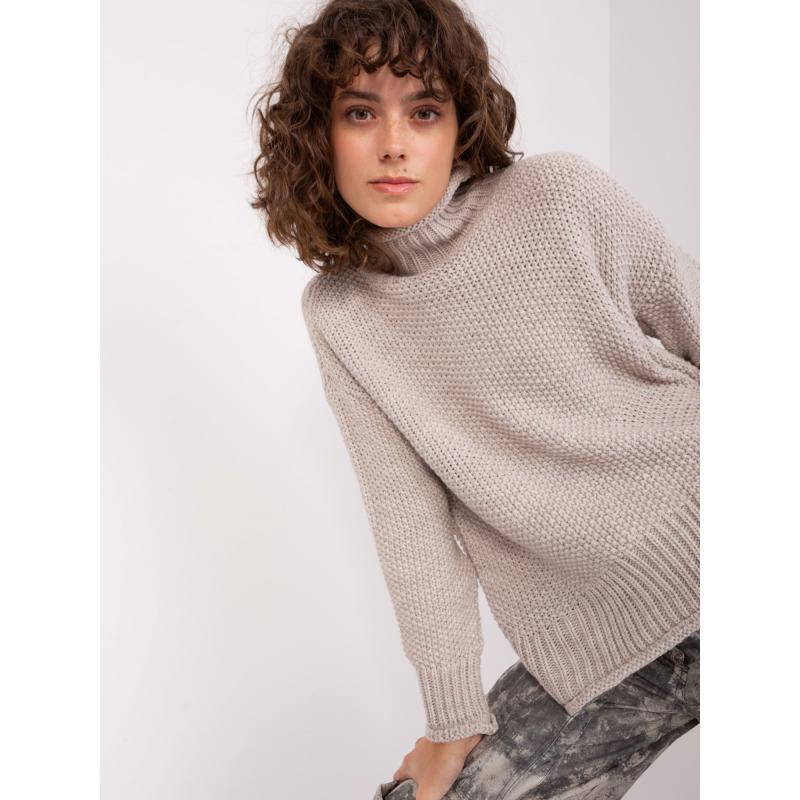 Dámský svetr s dlouhým rukávem NYSHA béžový