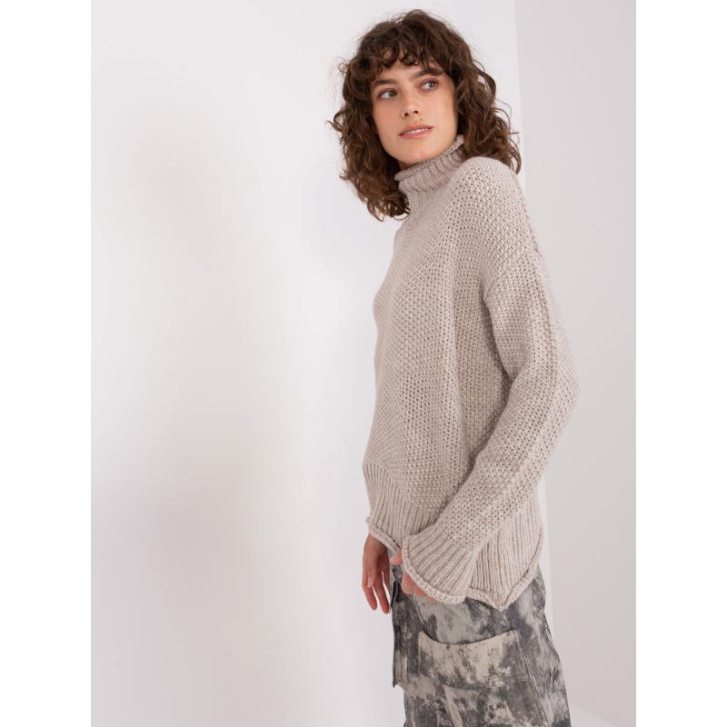 Dámský svetr s dlouhým rukávem NYSHA béžový