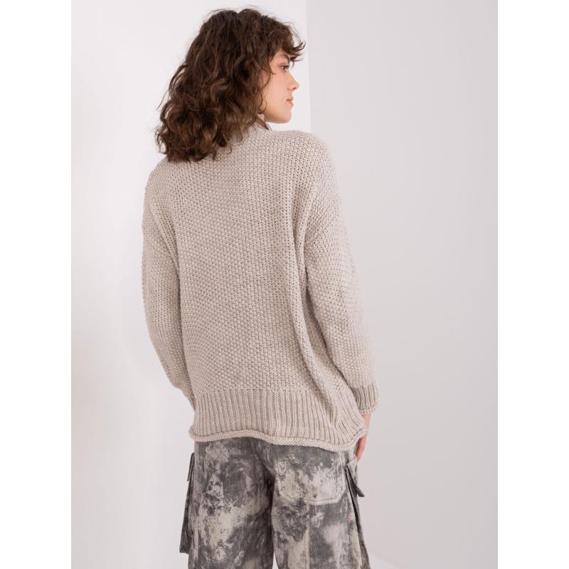 Dámský svetr s dlouhým rukávem NYSHA béžový