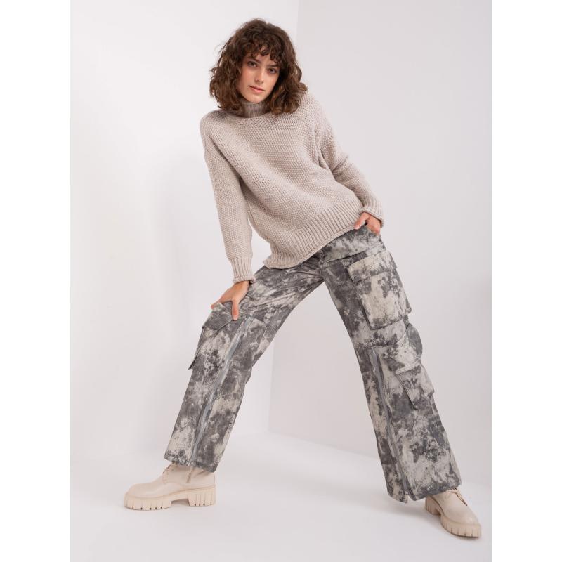 Dámský svetr s dlouhým rukávem NYSHA béžový