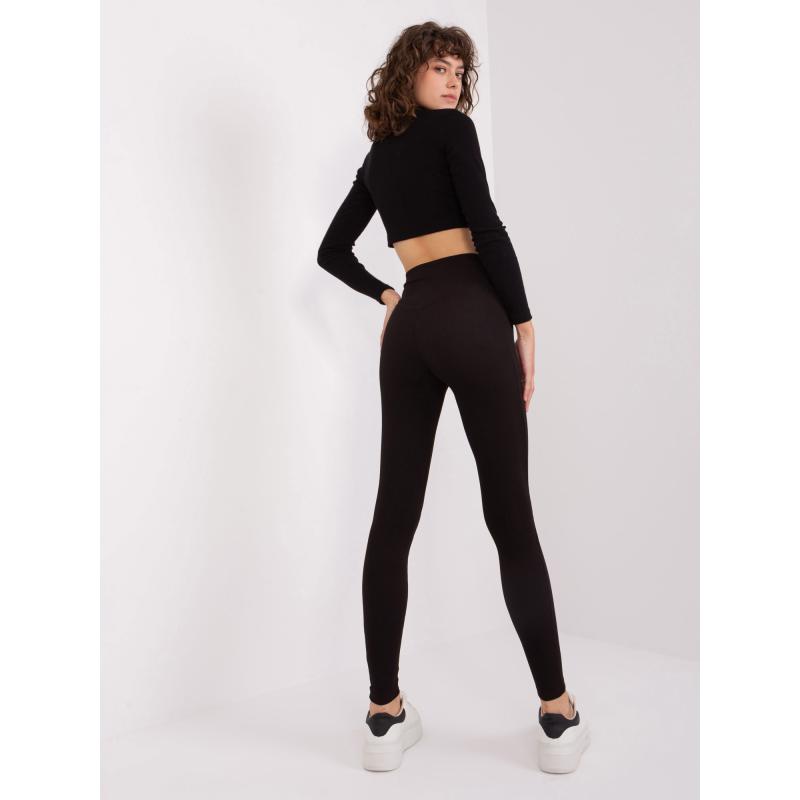 Női magas derekú leggings RUE PARIS fekete