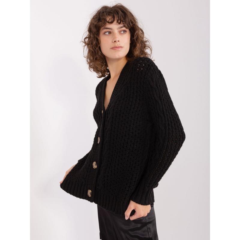 Női gyapjú pulóver IAR fekete