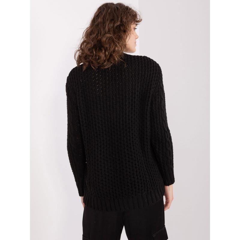 Női gyapjú pulóver IAR fekete