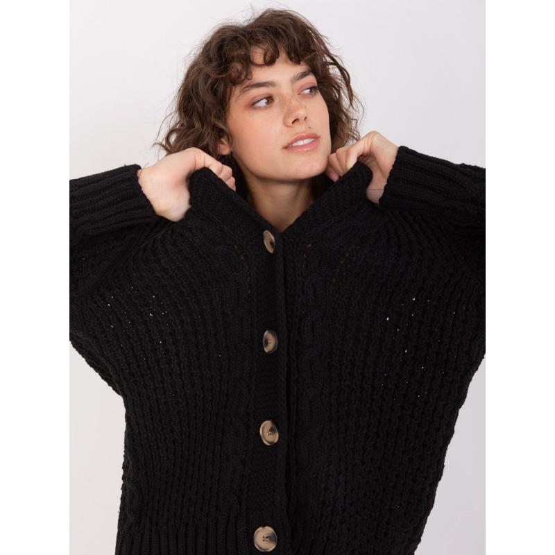 Női gyapjú pulóver IAR fekete