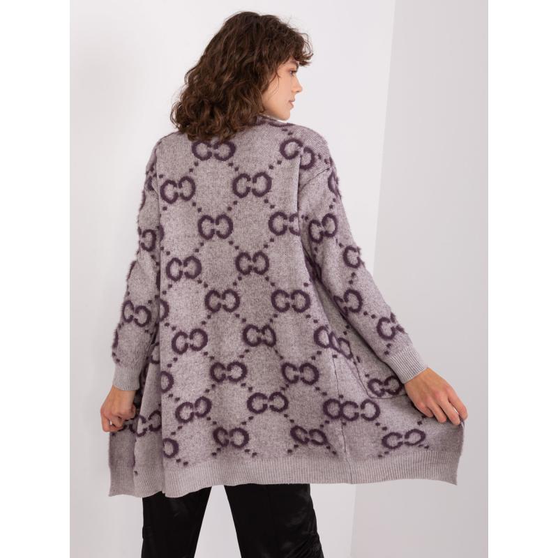 Dámský kardigan s viskózou DAYG tmavě fialový 