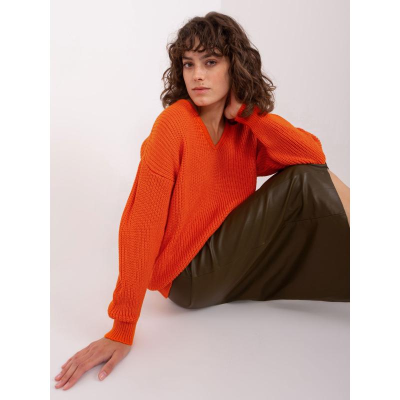 Női oversized pulóver OASU narancssárga