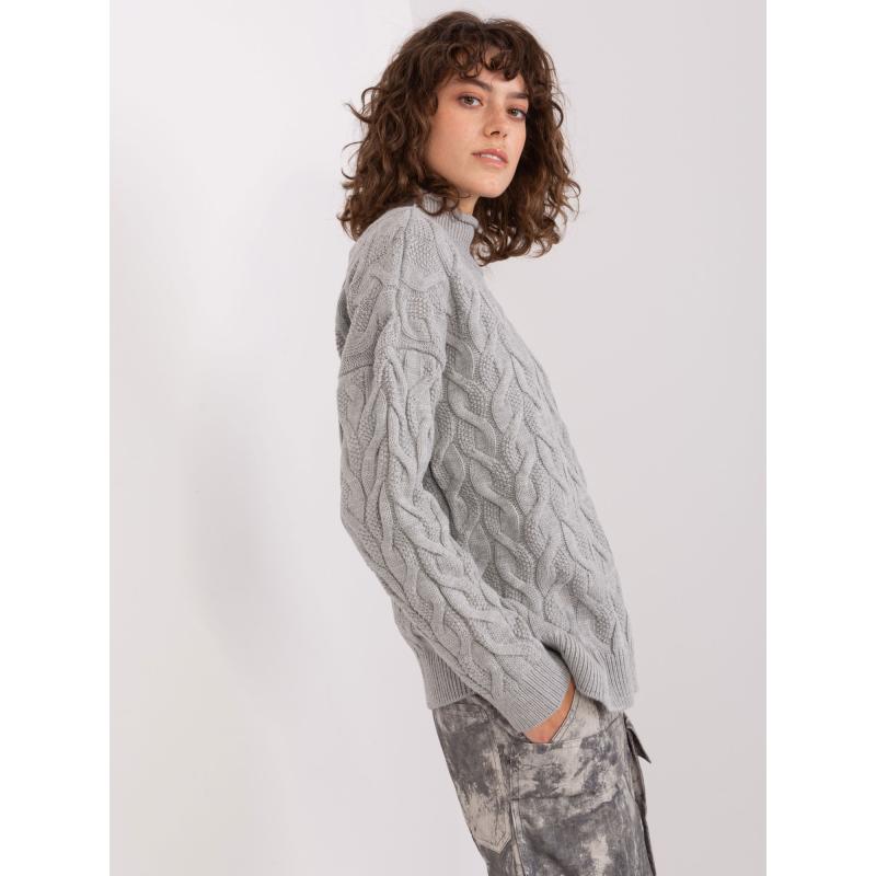 Dámský svetr kostkovaný OONA šedý 