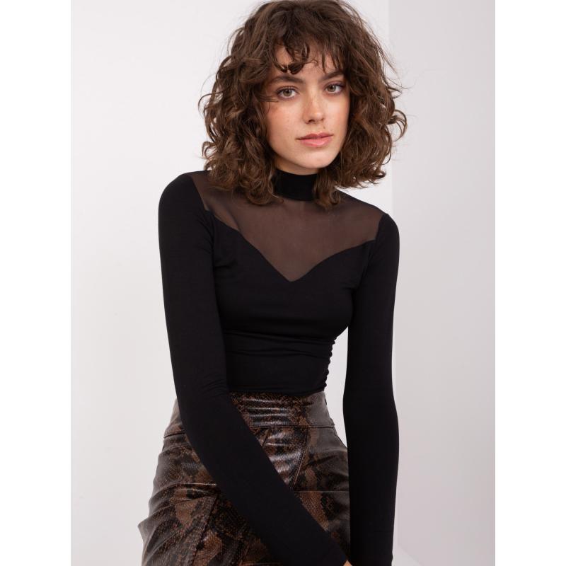 Dámska blúzka s dlhým rukávom BASIC FEEL GOOD čierna