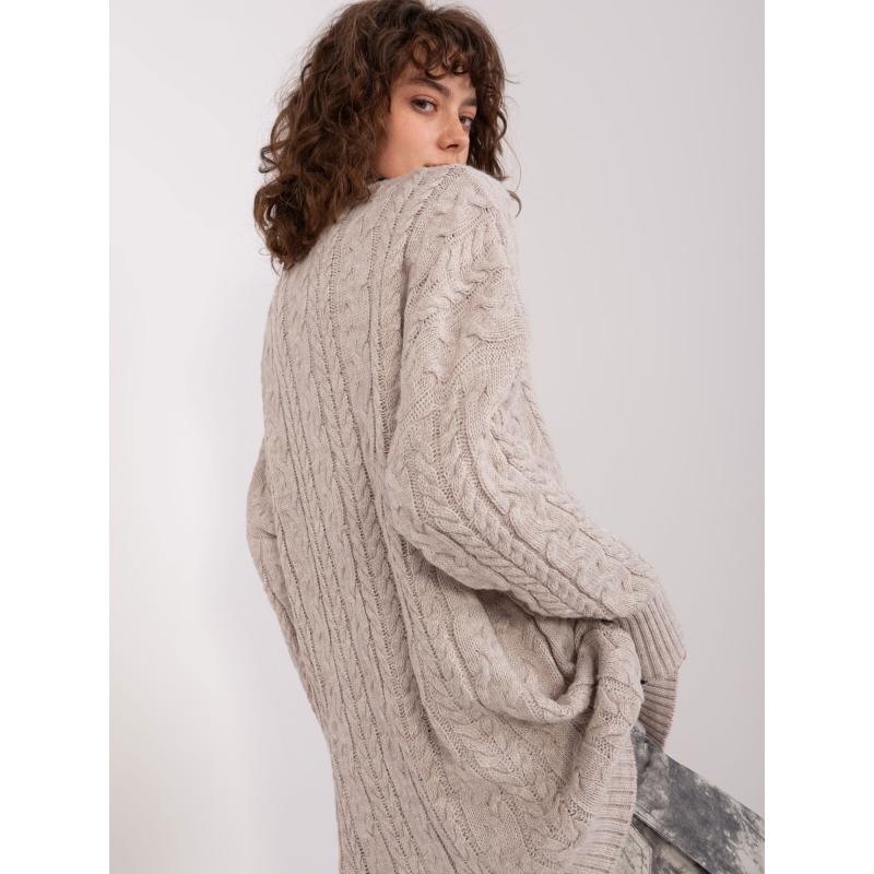 Dámský svetr pletený kostkovaný VITH béžový