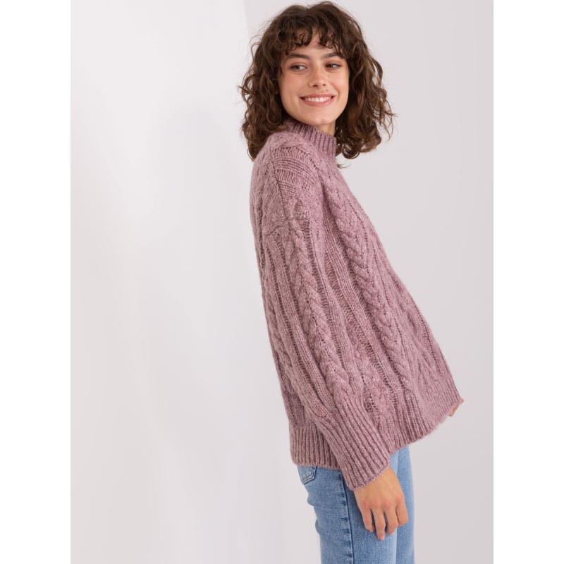 Dámský svetr kostkovaný GERA fialový 