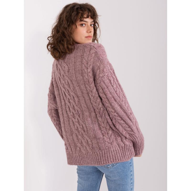 Dámský svetr kostkovaný GERA fialový 