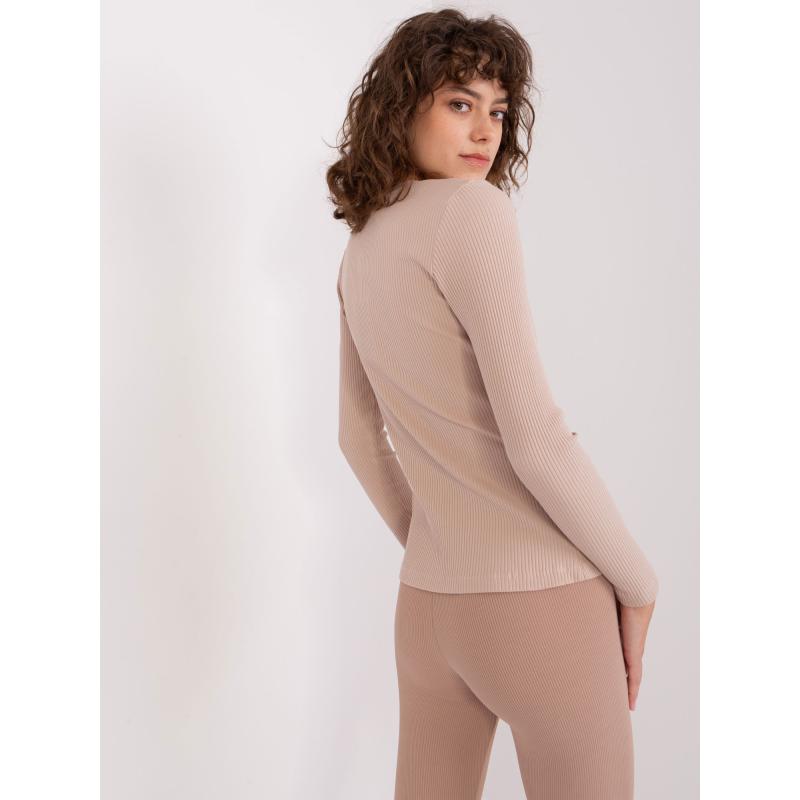 Dámská halenka s dlouhým rukávem BASIC FEEL GOOD béžová 