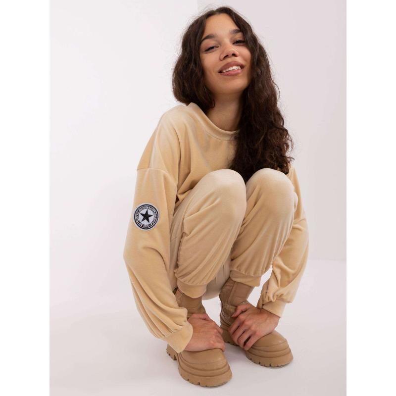 Dámský komplet s kalhotami SARKA béžový  