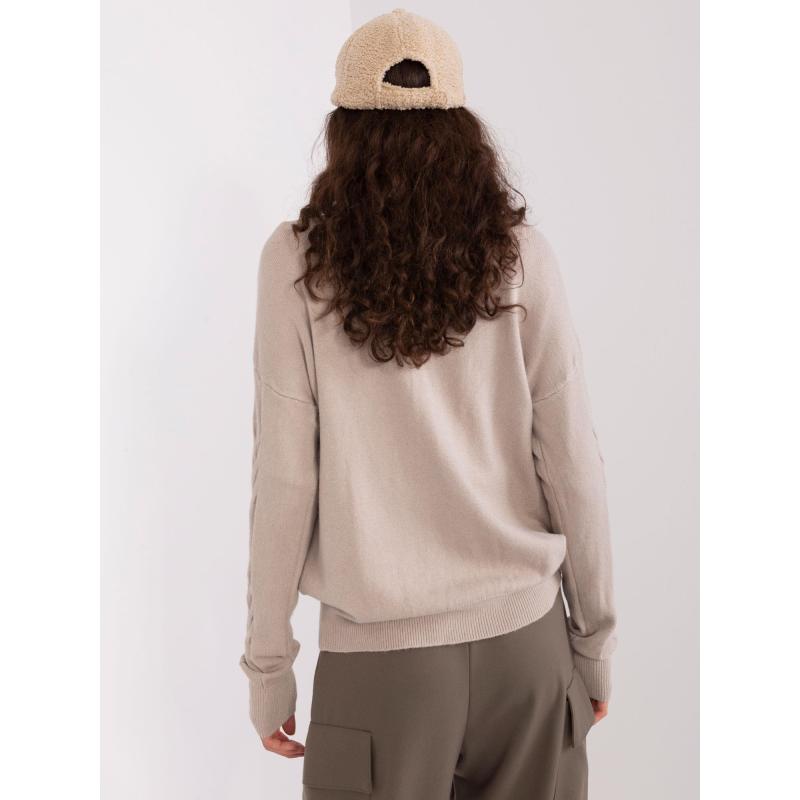 Dámský svetr s copánky ZOE béžový 
