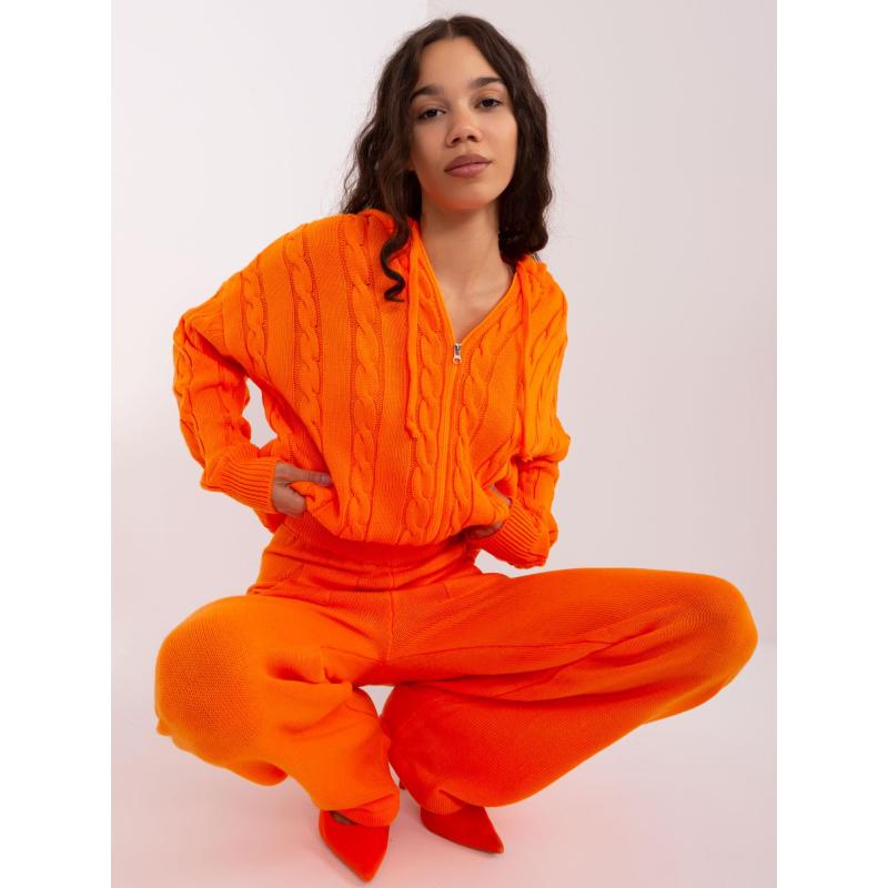 Női kapucnis pulóver szett MILA narancssárga