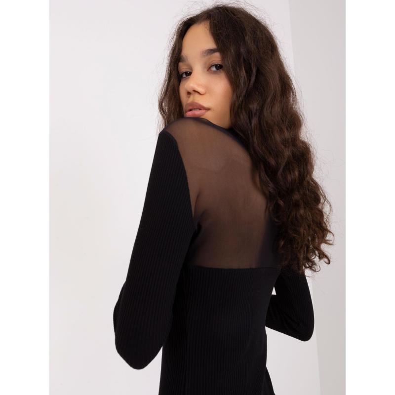 Dámské šaty s výstřihem BASIC FEEL GOOD černé 