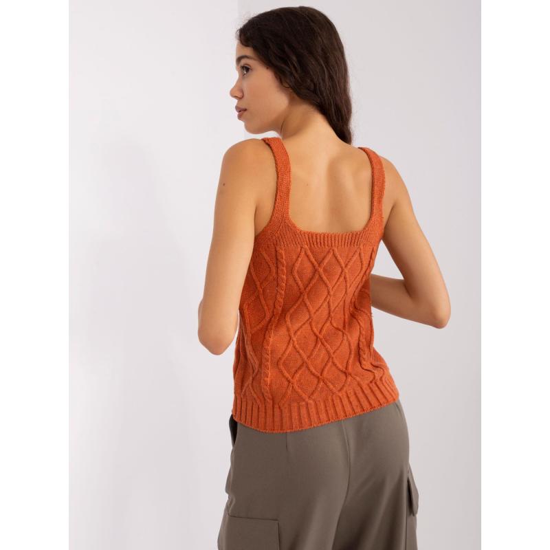 Dámský komplet s buffovými rukávy KIA tmavě oranžový 