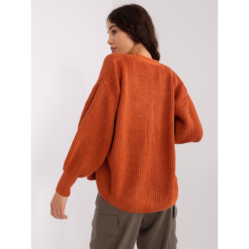 Dámský komplet s buffovými rukávy KIA tmavě oranžový 