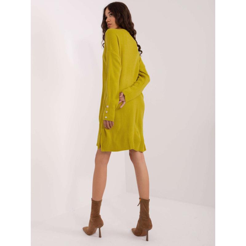 Dámské šaty s rozparky ADELA olivové