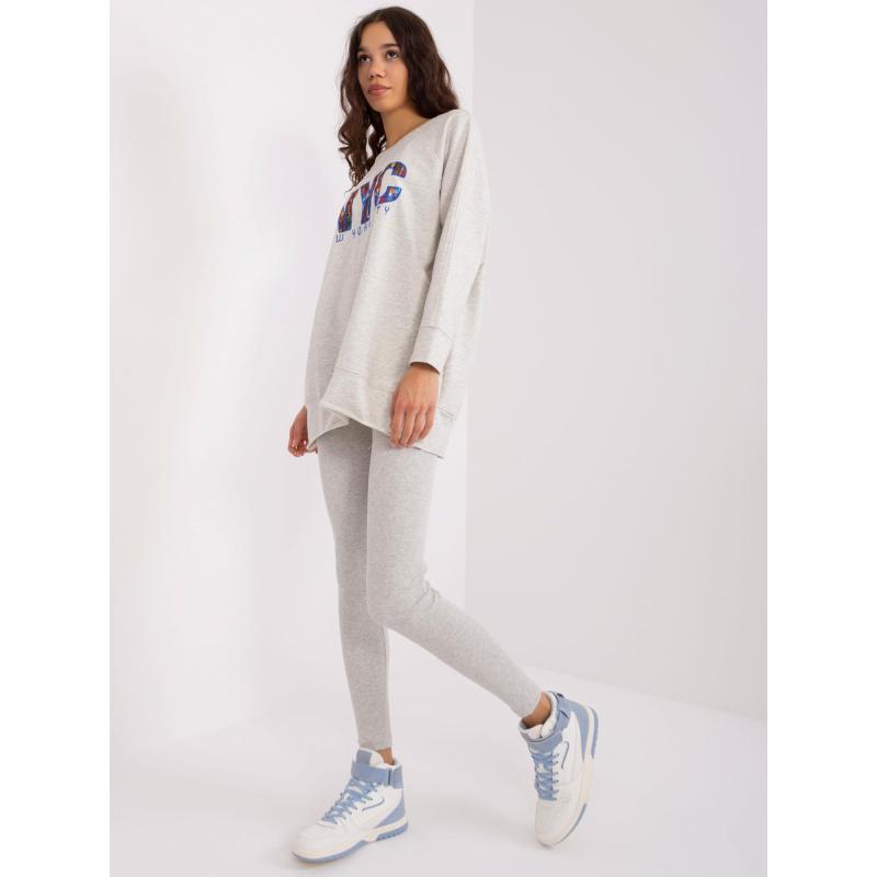 Dámská souprava pro volný čas s legínami MELA šedá 