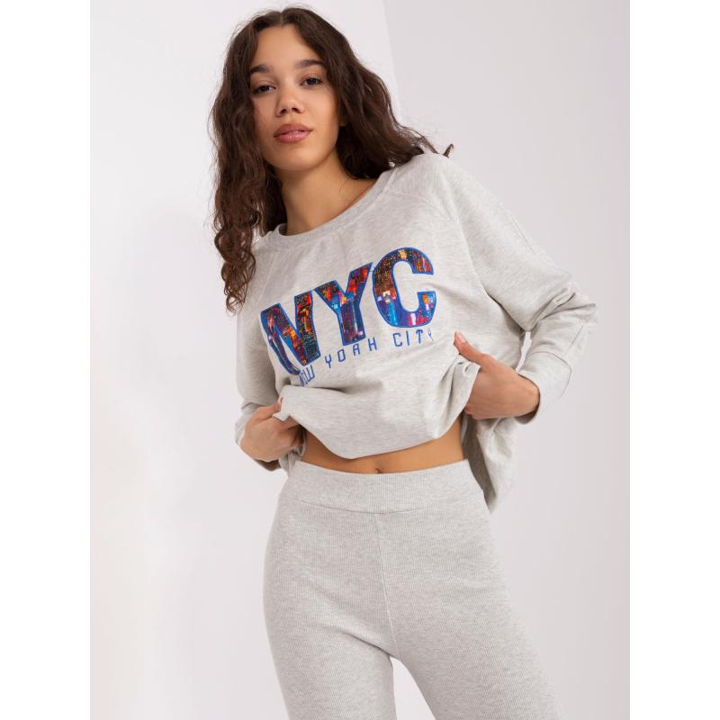 Dámská souprava pro volný čas s legínami MELA šedá 