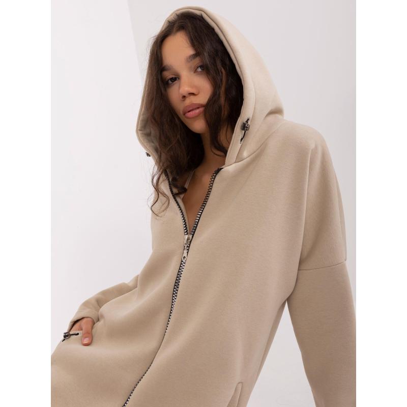 Dámská mikina se zipem Tina RUE PARIS béžová  