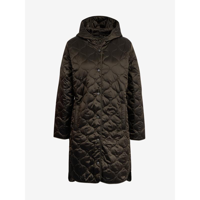 Khaki dámský lehký prošívaný kabát