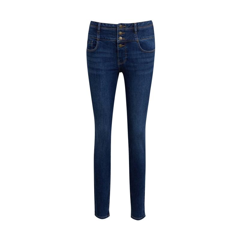 Tmavě modré dámské slim fit džíny