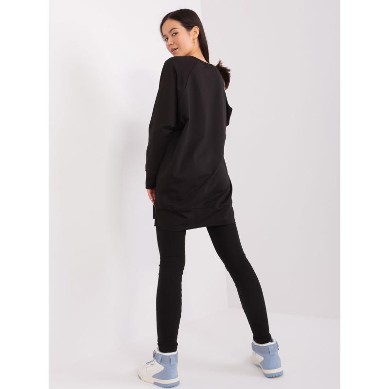 Női szett túlméretezett pulóverrel GARG fekete