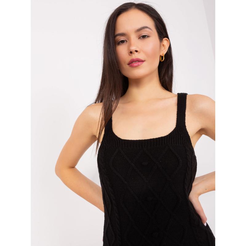 Dámský komplet s buffovými rukávy TANKA černý  