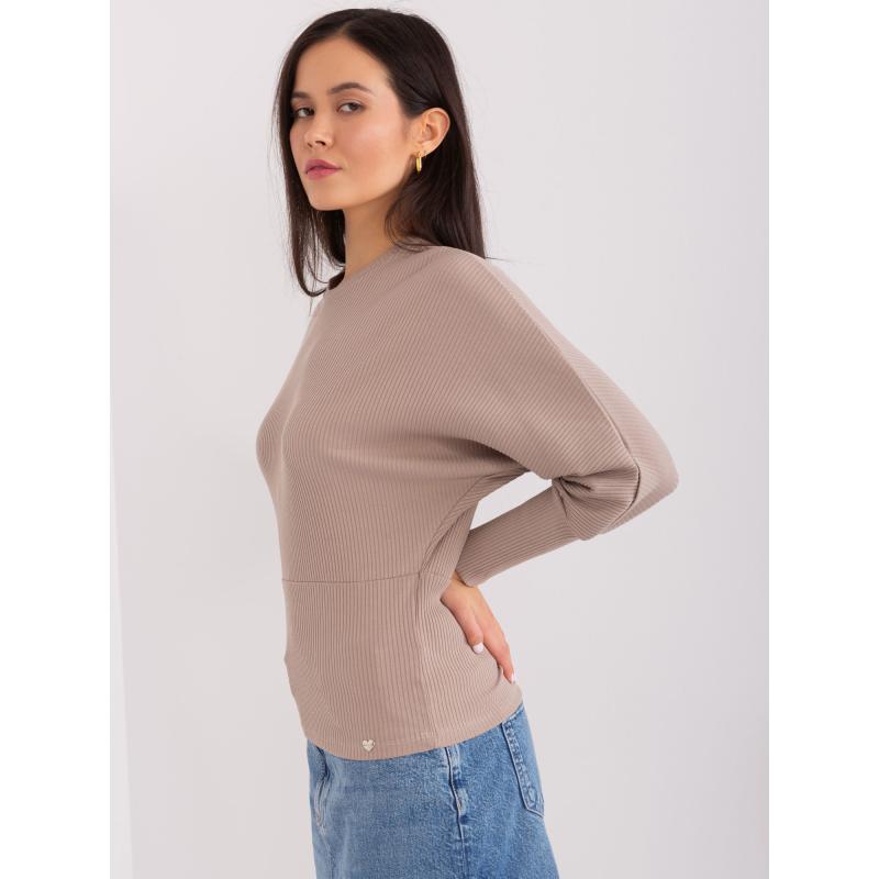 Női blúz BASIC FEEL GOOD sötétbézs színben
