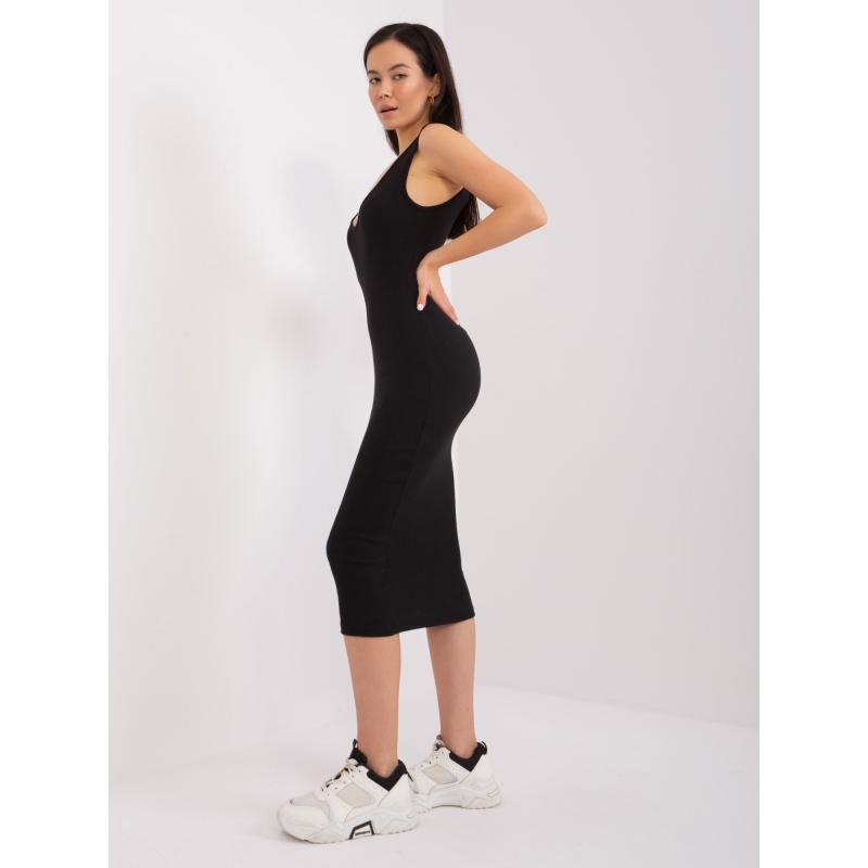 Női midi ruha szett NYSLA fekete és fehér