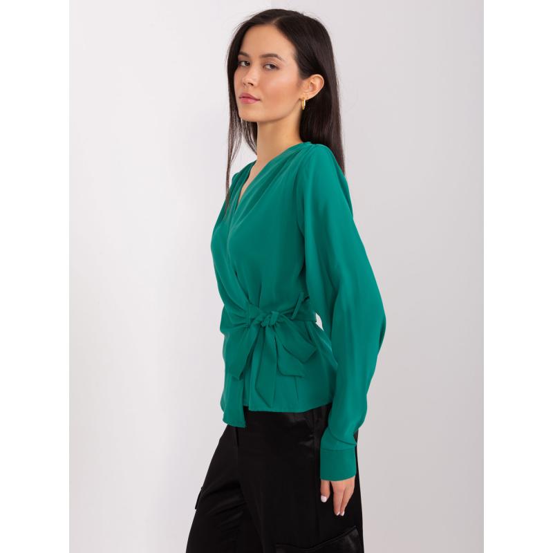 Dámská halenka s vázáním RORT tmavě zelená 