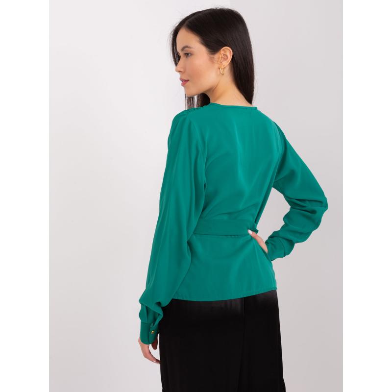 Dámská halenka s vázáním RORT tmavě zelená 