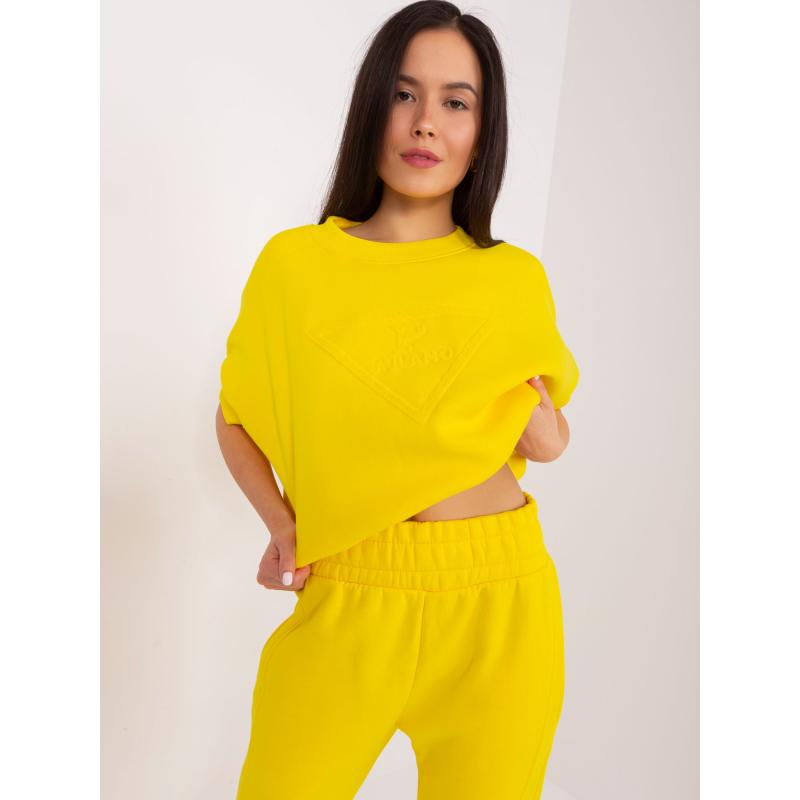 Dámská souprava s kapsami s nášivkami MIKA žlutá  