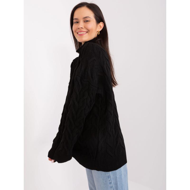 Dámský svetr s rolákem KAIGA černý 