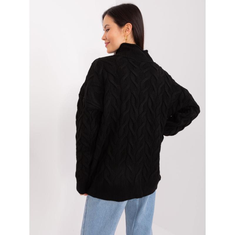 Dámský svetr s rolákem KAIGA černý 