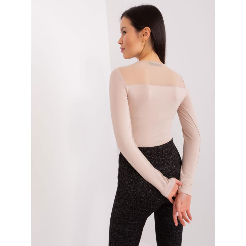 Dámská halenka s dlouhým rukávem BASIC FEEL GOOD béžová 